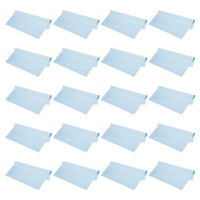 PATIKIL Eyeglass Microfiber Cleaning Cloth 6"x6", 20 Pack Glasses Cleaning Cloth Soft Wipe Screen Cloth for Camera Lens Eyeglasses Screens in Individual Vinyl Pouch, Blue