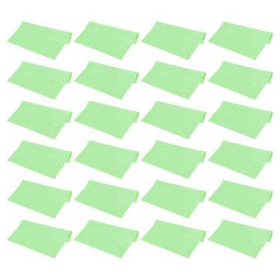 PATIKIL Eyeglass Microfiber Cleaning Cloth 6"x6", 24 Pack Glasses Cleaning Cloth Soft Suede Wipe Screen Cloth for Camera Lens Eyeglasses Screens in Individual Vinyl Pouch, Green