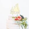 Wedding Cake Toppers with Pet, Mr And Mrs Cake Topper, Wood Cake Topper for Wedding, Family Wedding Cake Topper, Cake Topper Wedding view 2