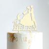 Wedding Cake Toppers with Pet, Mr And Mrs Cake Topper, Wood Cake Topper for Wedding, Family Wedding Cake Topper, Cake Topper Wedding view 4