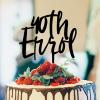 10th Cake Topper Black Acrylic Birthday Party Decorations Happy Birthday Topper Personalized Topper Happy Birthday Cake Decor Happy Birthday Gift to Children Adults Men Women Cake Toppers view 1