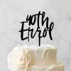 10th Cake Topper Black Acrylic Birthday Party Decorations Happy Birthday Topper Personalized Topper Happy Birthday Cake Decor Happy Birthday Gift to Children Adults Men Women Cake Toppers view 3