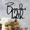 12th Cake Toppers Custom Birthday Cake Decor Party Topper Black Acrylic Happy Birthday Cake Toppers Party Supplies Happy Birthday Gift to Boys Girls Friend Men Women Cake Toppers view 4