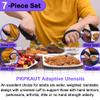 PKPKAUT Weighted Parkinsons Utensils for Hand Tremors, Weighted Silverware for Parkinsons Patients Arthritic Hands, Built Up Utensils for Adults, Adaptive Eating Utensils for Disabled People Elderly view 2