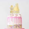 Personalized Mrs And Mrs Funny Cake Topper Lesbian Wedding Cake Topper with Dog Mrs Mrs Wedding Cake Topper with Cat Wedding Cake Topper Rustic (Mirror Gold Acrylic) view 2