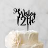 12th Cake Toppers Personalized Name & Age Birthday Cake Topper Black Acrylic Happy Birthday Party Decorations Cake Topper Happy Birthday Gift to Boys Girls Friend Cake Toppers view 3