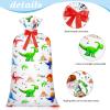 Teling 2 Pcs Large Dinosaur Plastic Gift Bags 70"x 40" Oversized Plastic Storage Bags with 2 Rolls Ribbons for Birthday Party, New Parents Shower, Bicycle Bike, Holiday view 3