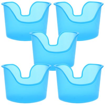 5 PCS Ear Wash Basin- Wax Removal Basin.Compatible with All Types of Ear Wash Systems.(Blue)