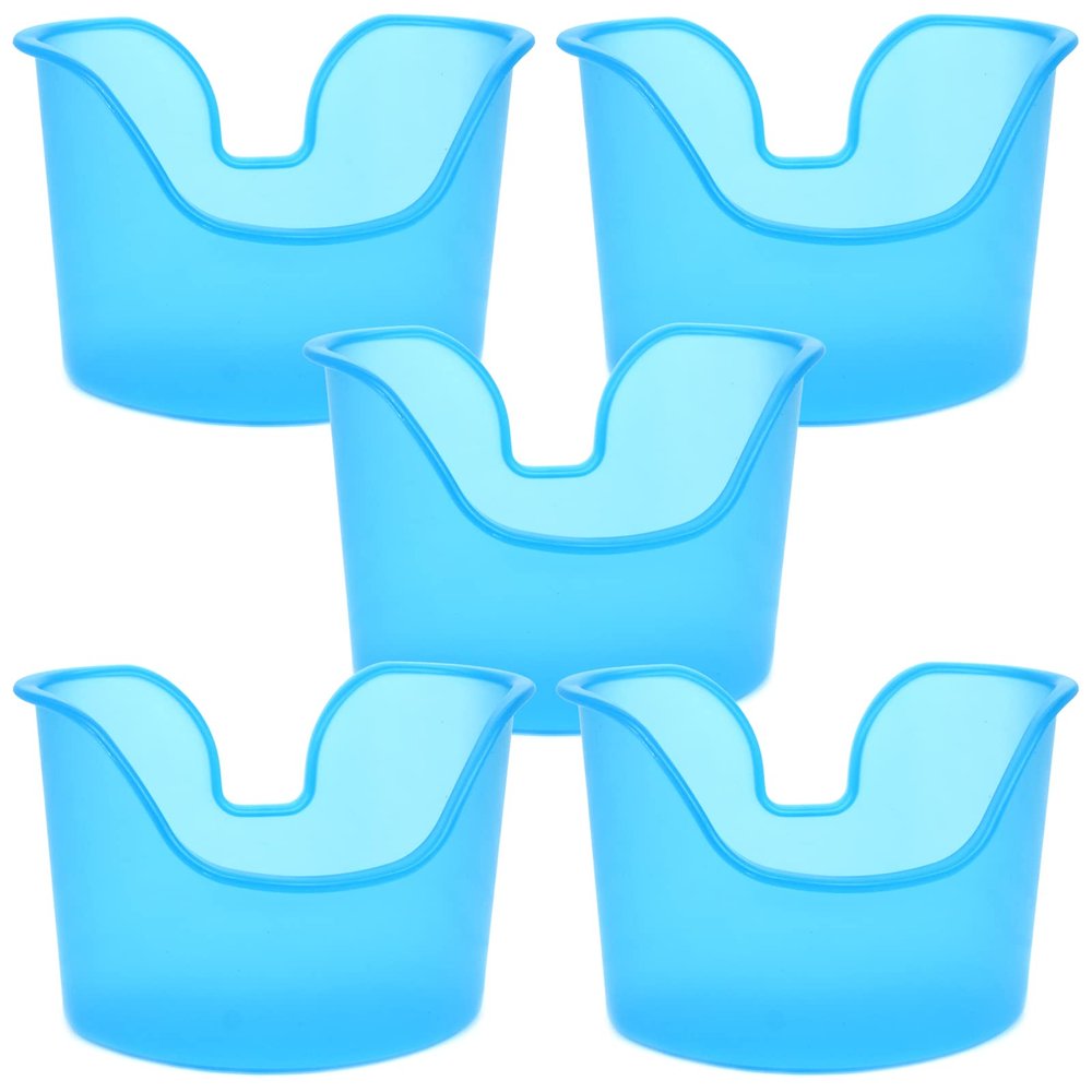 5 PCS Ear Wash Basin- Wax Removal Basin.Compatible with All Types of Ear Wash Systems.(Blue)