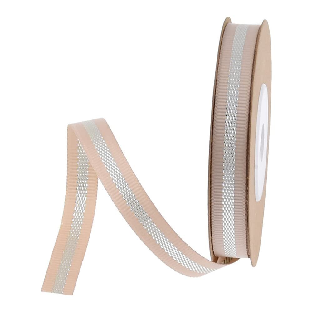 2Roll 10Yard 10mm Grosgrain Ribbons Satin Ribbons Metallic Glitter Fabric Ribbons for Xmas Gift Package Wrapping,Wedding Festival DIY Crafts Gift Wrapping Bows Decor