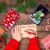 Cabilock Christmas Tinplate Card Box, 8Pcs Assorted Color Greeting Gift Card Holders with Lid, Holiday Tin Box for Christmas Party Favors Xmas Present Supplies view 3