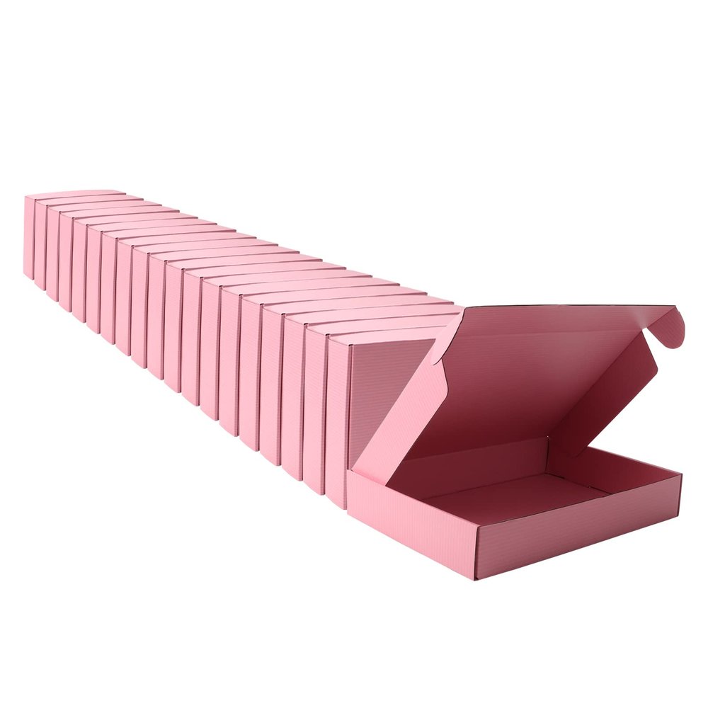 Pink Mailers Boxs Packaging Boxs MEIANJU Shipping Boxs 20PCS L11.8xW8xH2 inch Gift Wrap Box for Bridesmaid Proposal,Wedding,Christmas, Anniversary Anti-Impact Suitable E-Commerce Packaging Boxs