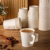Funtery 200 Count 4 oz Disposable Espresso Cups Bulk with Handles White Disposable Paper Cups for Coffee Espresso Tea Hot Cold Drinking Beverage Cocoa Juice Birthday Events Party Office Supplies view 3