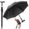 2-in-1 Walking Sticks Umbrella - Windbreak Ribs Walking Cane Umbrella Lightweight, Windproof, Heavy-Duty Frame- Ideal Father's Gift for Climbing, Hiking, Hanging Out on Raining view 1