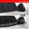 Tiumso 3-Pack Heavy Duty Broom, Commercial Broom with 55" Long Handle Outdoor Indoor, Industrial Brooms for Sweeping Garage Concrete Courtyard Patio Home Kitchen Office - All Black view 4