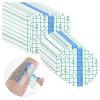 50 Pcs Waterproof Adhesive Bandages Transparent Stretch Tattoo Aftercare Bandage,Protective Waterproof Film Dressing Cover Tape for Wound Dressing, Swimming, Shower (4 x 4 Inch Round,Square) view 1