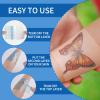 50 Pcs Waterproof Adhesive Bandages Transparent Stretch Tattoo Aftercare Bandage,Protective Waterproof Film Dressing Cover Tape for Wound Dressing, Swimming, Shower (4 x 4 Inch Round,Square) view 2