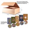 BOXHOME 5 Pack Large Gift Box, Rose Gold, 13x10x5 inch with Magnetic Lids Gift Packaging Box, Groomsmen Boxes for Presents Contains Card, Ribbon, Foldable view 3