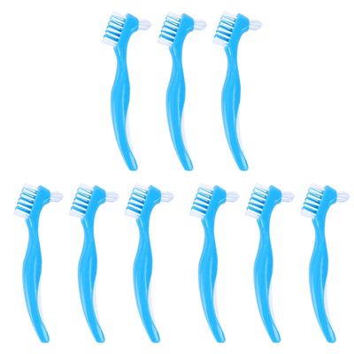 Healifty 3sets Toothbrush Cleaning Brush Double Sided Brush Head Case for Travel 3pcs*3