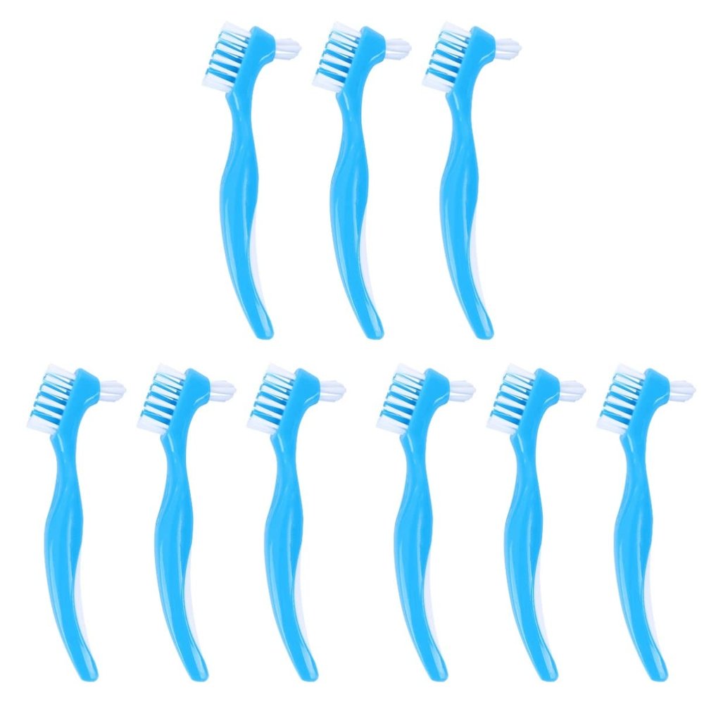 Healifty 3sets Toothbrush Cleaning Brush Double Sided Brush Head Case for Travel 3pcs*3