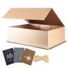 BOXHOME 3 Pack Large Gift Box, Rose Gold, 13x10x5 inch with Magnetic Lids Gift Packaging Box, Groomsmen Boxes for Presents Contains Card, Ribbon, Foldable view 1