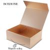 BOXHOME 3 Pack Large Gift Box, Rose Gold, 13x10x5 inch with Magnetic Lids Gift Packaging Box, Groomsmen Boxes for Presents Contains Card, Ribbon, Foldable view 2