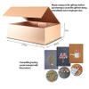 BOXHOME 3 Pack Large Gift Box, Rose Gold, 13x10x5 inch with Magnetic Lids Gift Packaging Box, Groomsmen Boxes for Presents Contains Card, Ribbon, Foldable view 3