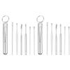 Healifty 2sets Ear Wax Removal Tools Ear Picks for and Cleaning Portable for Daily Use Silver Finish view 1
