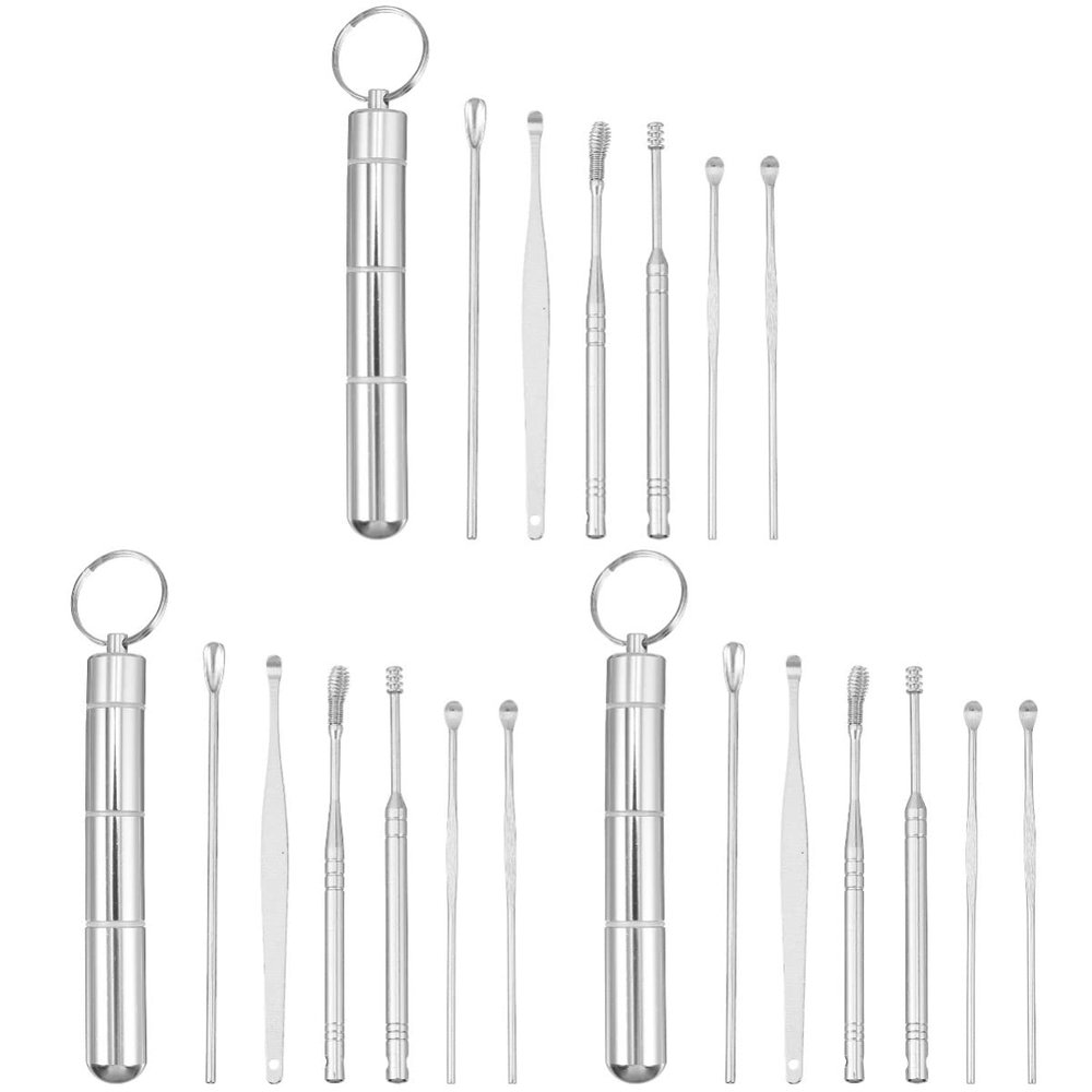 Healifty 3sets Ear Wax Removal Tools Comfortable Ear Picks for for Home and Friends