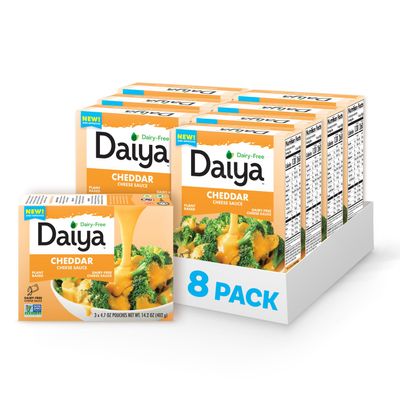 Dairy Free Cheddar Cheese Sauce, Plant Based Rich, Creamy, Cheesy Sauce, 14.2 oz (Pack of 8)