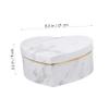 jojofuny 3pcs Heart-shaped Flower Storage Box Elegant Marble Design for and Flexible Packaging for Valentine Day Birthdays and Special Occasions view 2