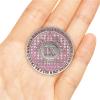9 Year Sobriety Coin | Legacy AA Chip | Thick Triplate Recovery Anniversary Token (Pink) view 4