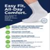 Pembrook Bamboo Viscose Diabetic Socks for Women & Men - 6 Pairs Ankle Socks for Swollen Feet | Neuropathy | Non-Binding | White view 2