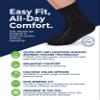 Pembrook Bamboo Viscose Diabetic Socks for Women & Men - 6 Pairs Ankle Diabetic Socks for Men 9-12 for Swollen Feet & Neuropathy | Moisture Wicking | Black view 2