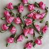 200pcs Mini Satin Ribbon Flower Bows Rose Wedding Sewing Crafts Appliques Polyester for Wedding Bride Gift Wrapping Decoration (Rose Red) view 4