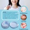 Denture Case with Brush & Portable Toothbrush Box, 100% No-Leak Retainer Box Set for Traveling Perfectly, Retainer Cup with Strainer & Mirror for Denture, Mouth Guard, Aligner (BLUE) view 2