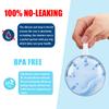 Denture Case with Brush & Portable Toothbrush Box, 100% No-Leak Retainer Box Set for Traveling Perfectly, Retainer Cup with Strainer & Mirror for Denture, Mouth Guard, Aligner (BLUE) view 3