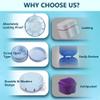 Denture Case with Brush & Portable Toothbrush Box, 100% No-Leak Retainer Box Set for Traveling Perfectly, Retainer Cup with Strainer & Mirror for Denture, Mouth Guard, Aligner (BLUE) view 4