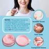 Denture Case with Brush & Portable Toothbrush Box, 100% No-Leak Retainer Box Set for Traveling Perfectly, Retainer Cup with Strainer & Mirror for Retainer, Mouth Guard, Aligner & Denture (PINK) view 2