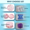Denture Case with Brush & Portable Toothbrush Box, 100% No-Leak Retainer Box Set for Traveling Perfectly, Retainer Cup with Strainer & Mirror for Retainer, Mouth Guard, Aligner & Denture (PINK) view 4