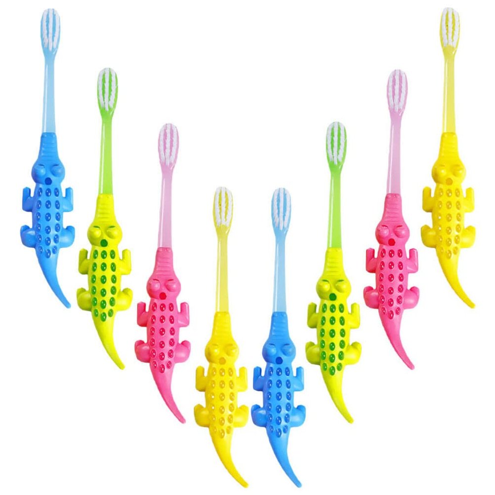 Healifty 8pcs Girls Toothbrush Infants Soft Training Toothbrush Oral Care Set Random Color
