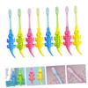 Healifty 8pcs Girls Toothbrush Infants Soft Training Toothbrush Oral Care Set Random Color view 2