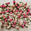 200pcs Mini Satin Ribbon Flower Bows Rose Wedding Sewing Crafts Appliques Polyester for Wedding Bride Gift Wrapping Decoration (Mix Coloe) view 1