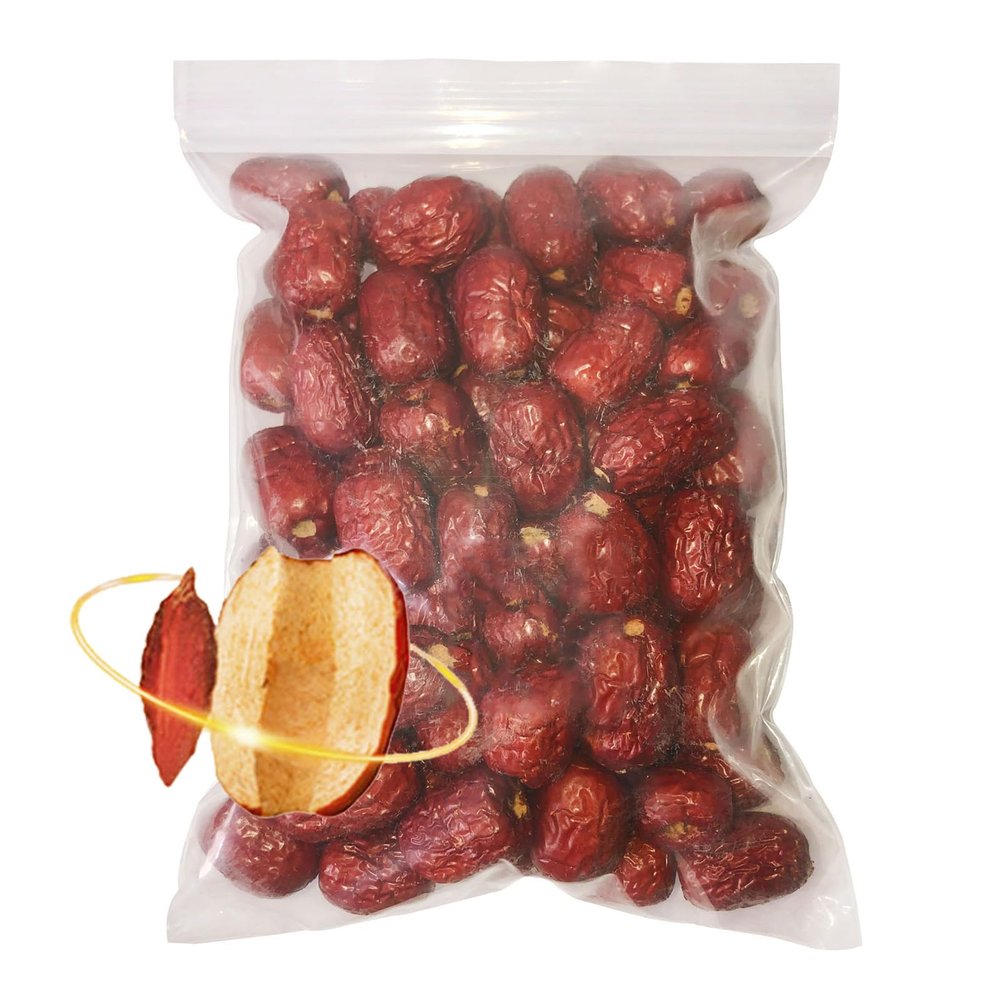Dried Jujube Dates Pitted Red Date Natural Sweet Chinese  Dry Jujubees Fruit, Soft & Juicy & Plump & No Pit  For Tea/Baking/Cooking