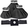 Capshat Ice Bag for Injuries, First-Aid Pain Relief, Refillable Ice Bags for Teeth, Knees, Menstrual, Shoulders, Headaches, Cold & Hot Therapy Water Bags, Reusable Cold Packs (Black 6"/9"/11" Wrap) view 1