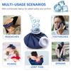 Capshat Ice Bag for Injuries, First-Aid Pain Relief, Refillable Ice Bags for Teeth, Knees, Menstrual, Shoulders, Headaches, Cold & Hot Therapy Water Bags, Reusable Cold Packs (Black 6"/9"/11" Wrap) view 2