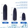 Capshat Ice Bag for Injuries, First-Aid Pain Relief, Refillable Ice Bags for Teeth, Knees, Menstrual, Shoulders, Headaches, Cold & Hot Therapy Water Bags, Reusable Cold Packs (Black 6"/9"/11" Wrap) view 3