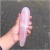 18CM Natural Rose Quartz Crystal Massage Yoni Wand for Woman Health OR Gift view 1