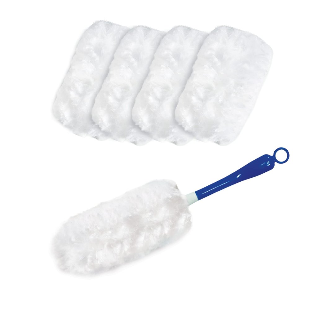 LOLA 360 Duster Starter Kit, Includes 1 Handle w/ 5 Duster Refills, Dust-Catching Fibers, Ergonomic Handle, Comparable to Other 360 Dusters