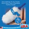 LOLA 360 Duster Starter Kit, Includes 1 Handle w/ 5 Duster Refills, Dust-Catching Fibers, Ergonomic Handle, Comparable to Other 360 Dusters view 2